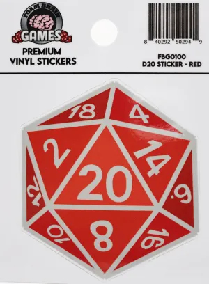 D20 Sticker Red