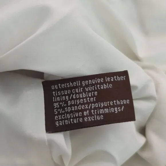 Danier white leather jacket