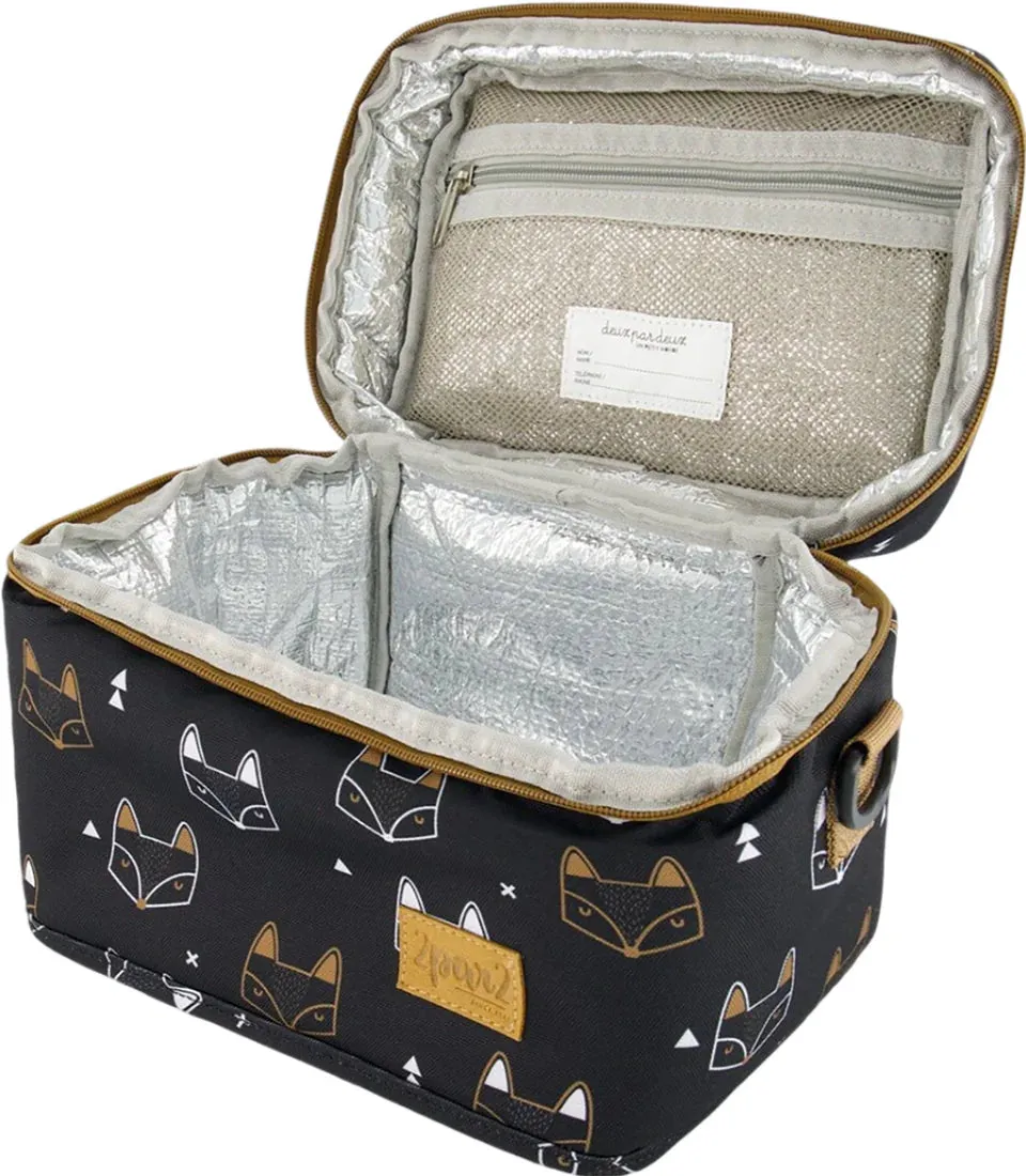deux par deux Printed Lunch Box - Black Fox