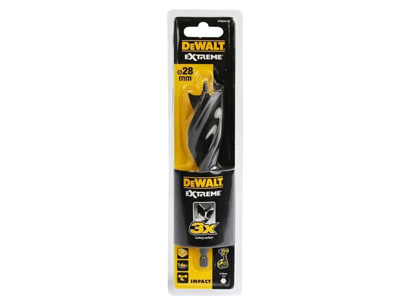 Dewalt Power Tools Extreme Tri-Flute Spade Bit 28 X 152Mm