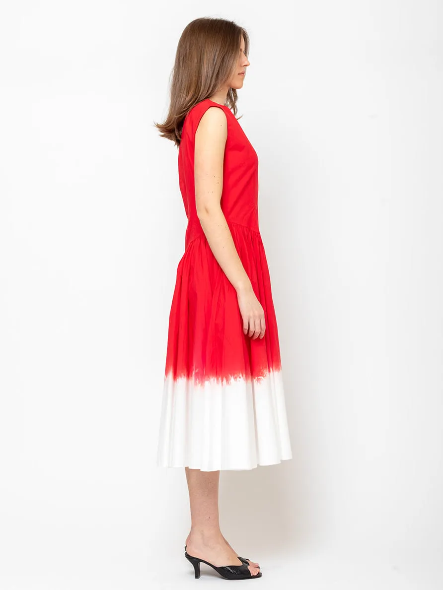 Dip Dyed Sleeveless Dress - Rouge