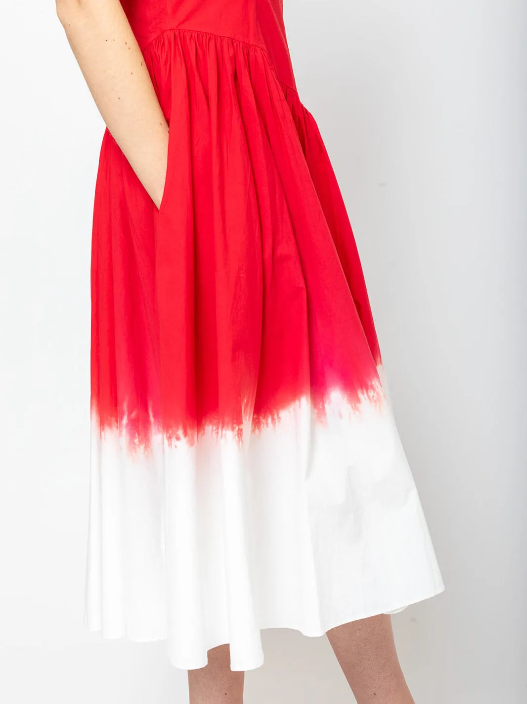 Dip Dyed Sleeveless Dress - Rouge