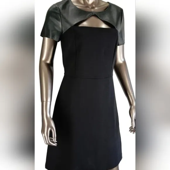 DKNY leather cutout dress 10 Brand New