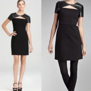 DKNY leather cutout dress 10 Brand New