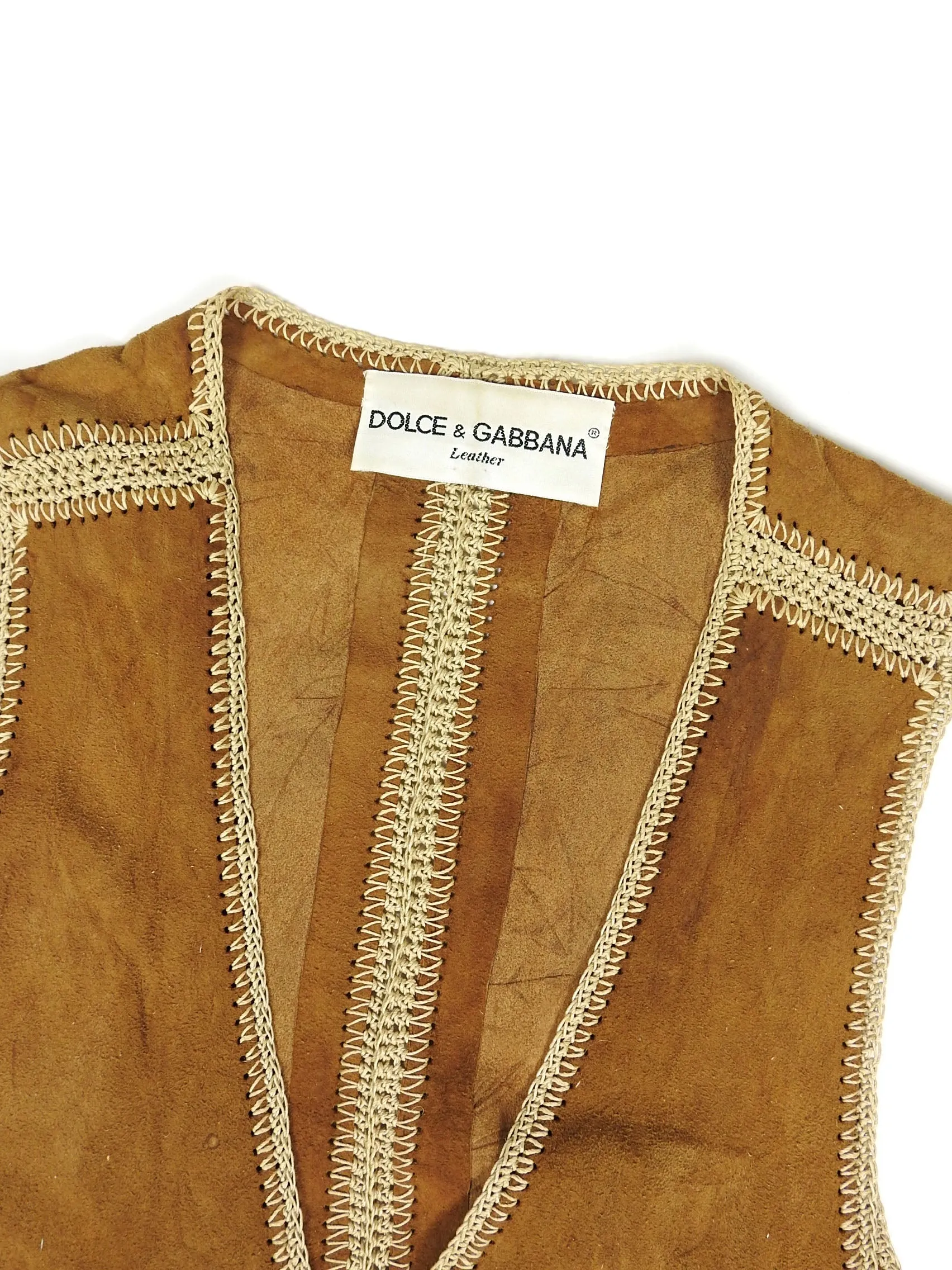 Dolce & Gabbana Suede Vest Size 52