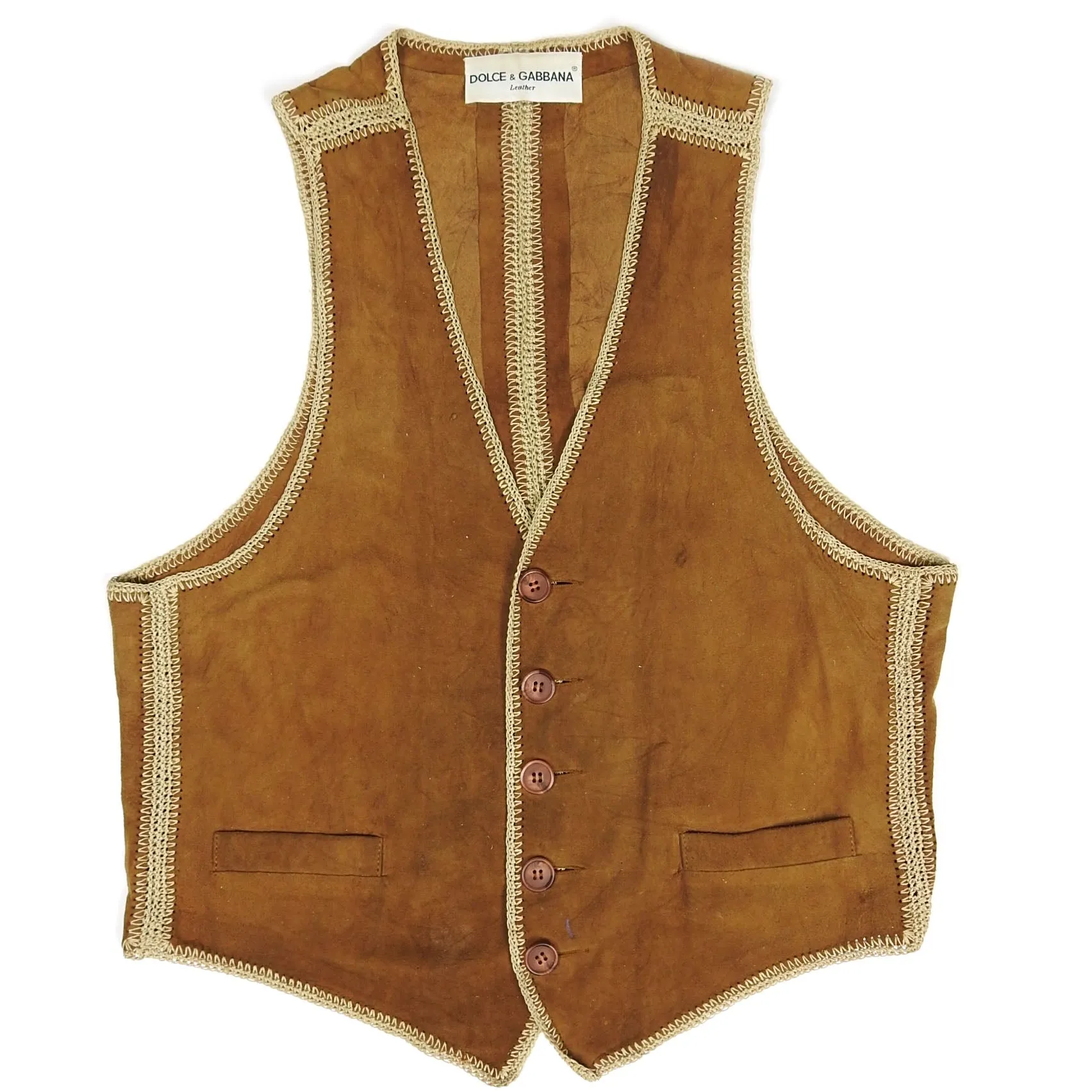 Dolce & Gabbana Suede Vest Size 52