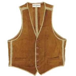 Dolce & Gabbana Suede Vest Size 52