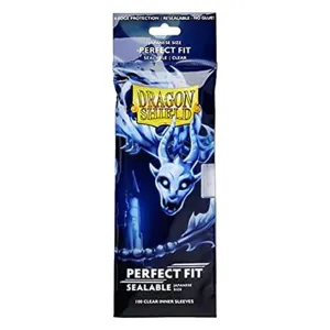 Dragon Shield Perfect Fit 100 pack Sealable Japanese Clear Sleeves