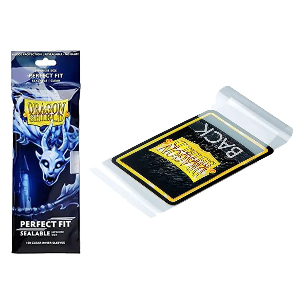 Dragon Shield Perfect Fit 100 pack Sealable Japanese Clear Sleeves