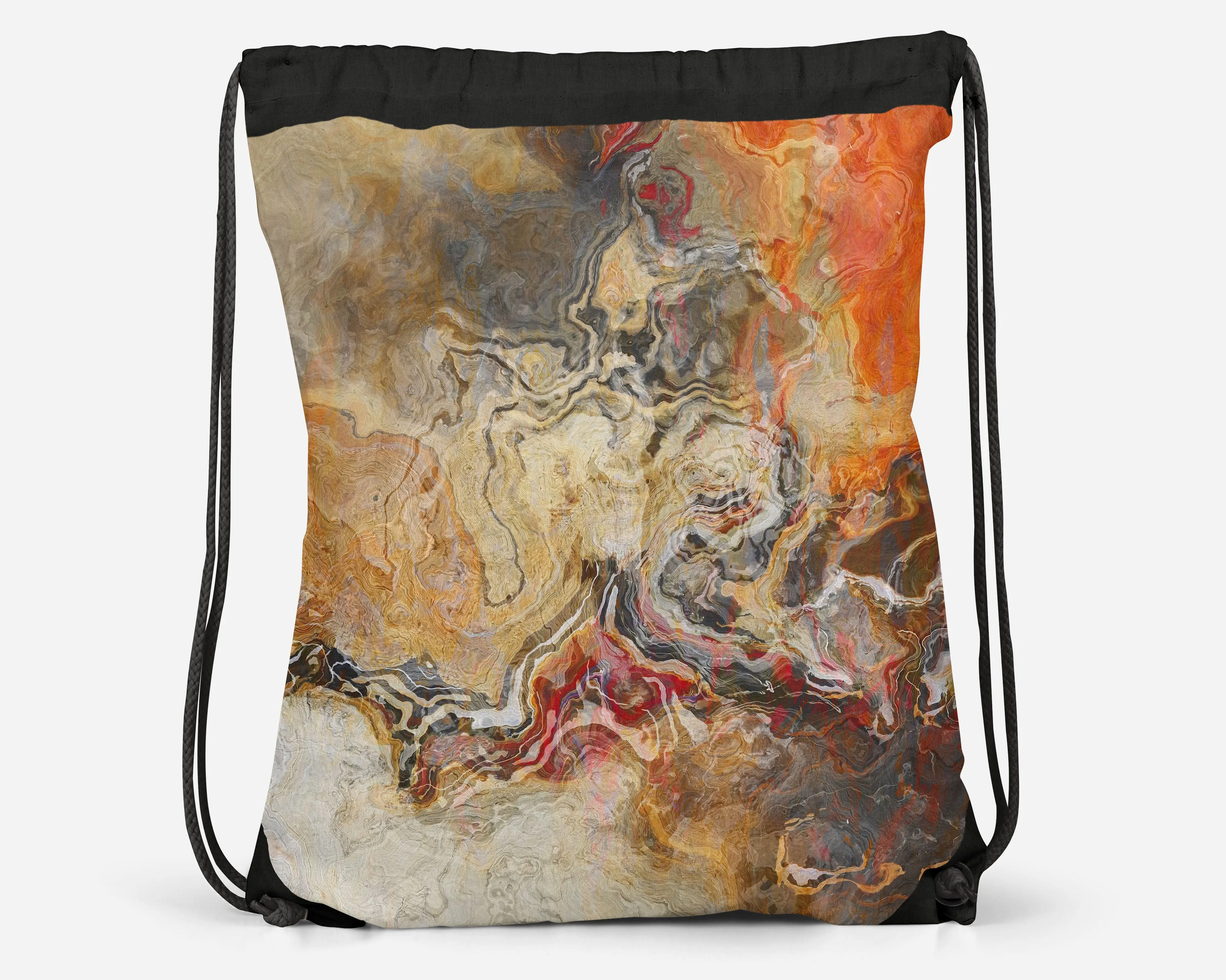 Drawstring Sling Bag, Cinnamon River