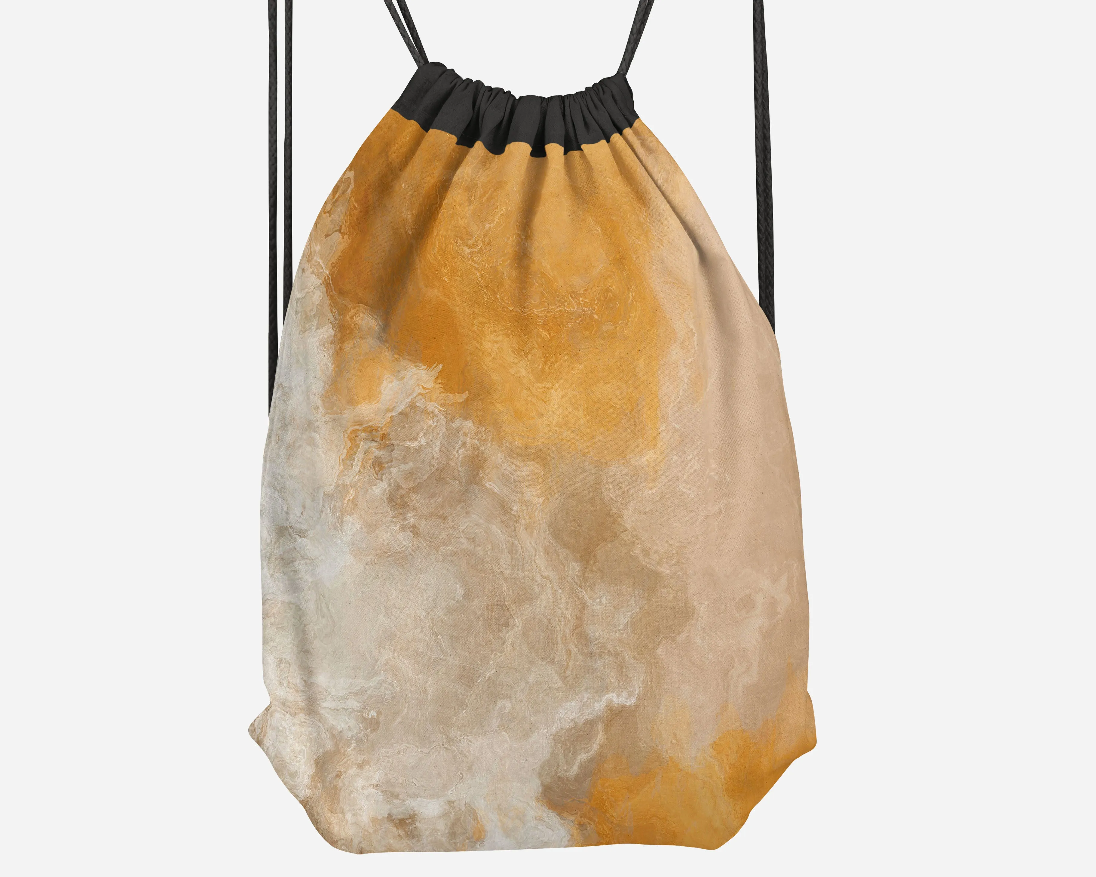 Drawstring Sling Bag, Evening Gold