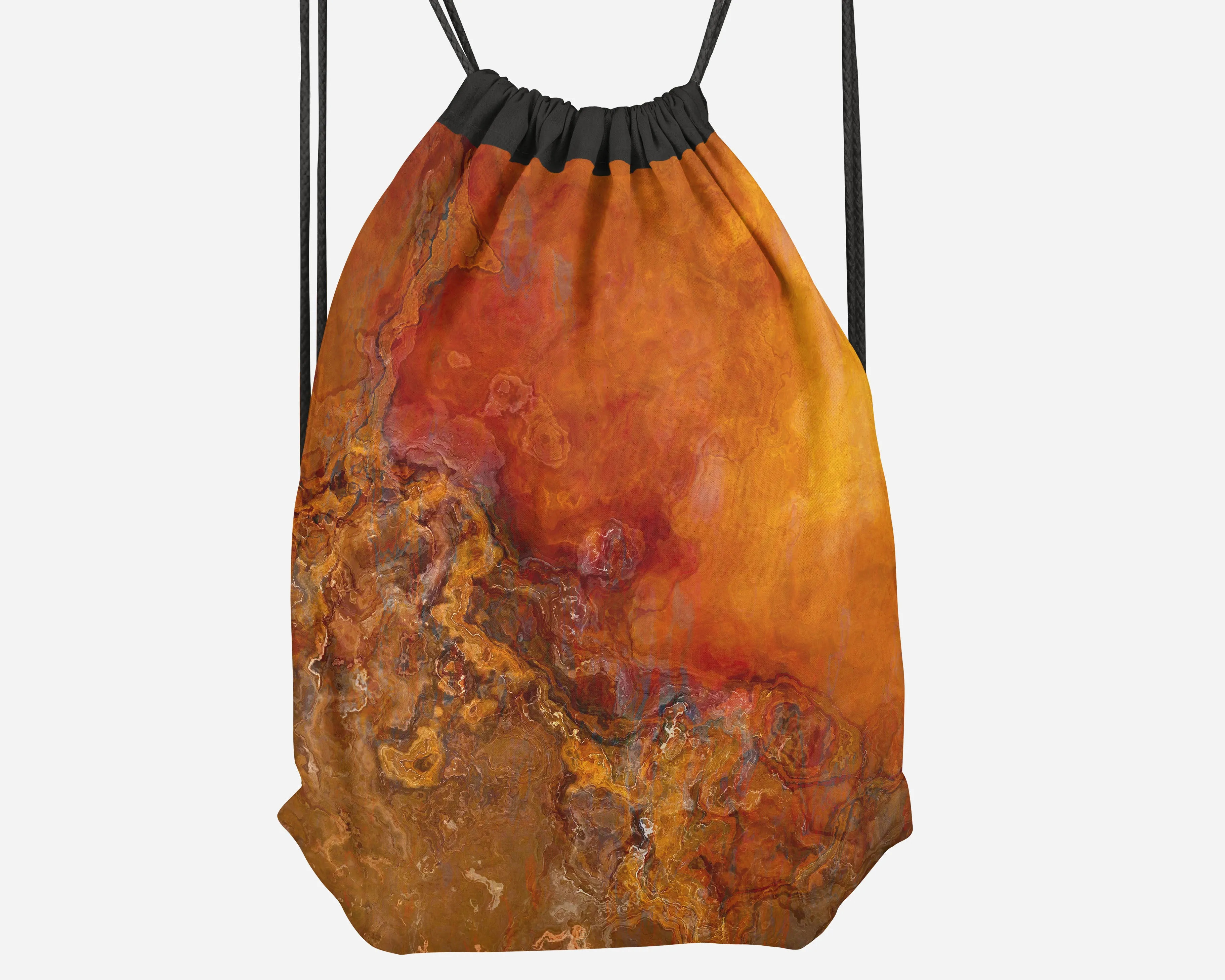 Drawstring Sling Bag, Gold Rush