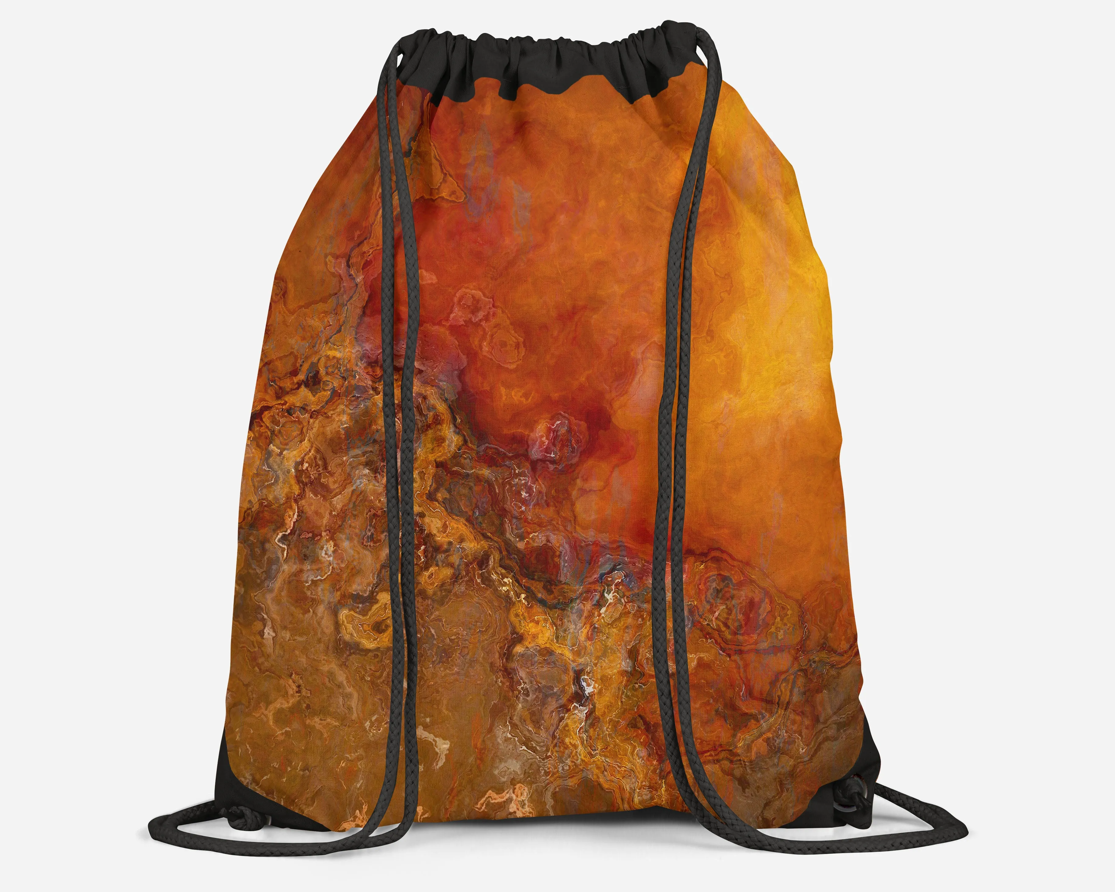 Drawstring Sling Bag, Gold Rush