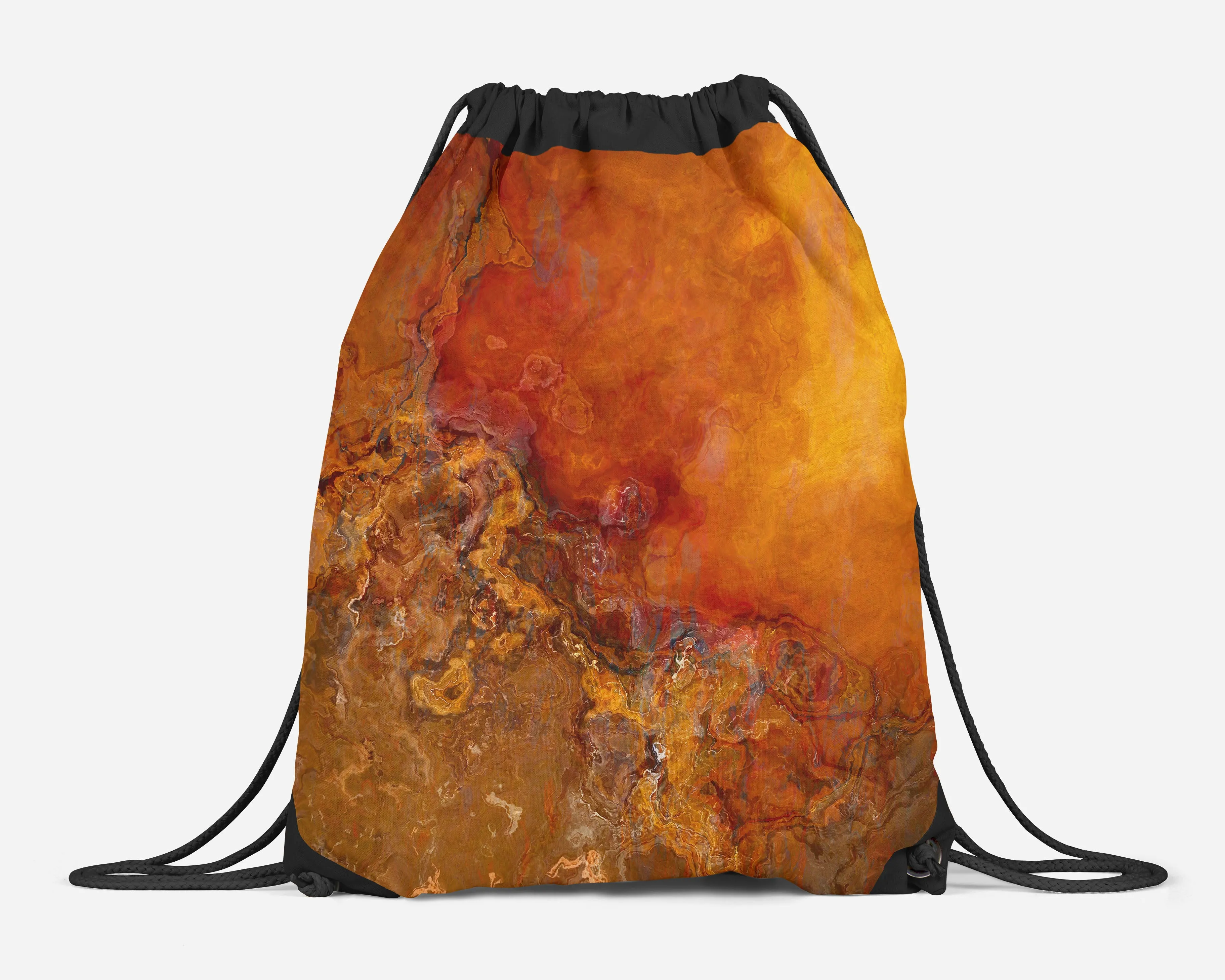 Drawstring Sling Bag, Gold Rush