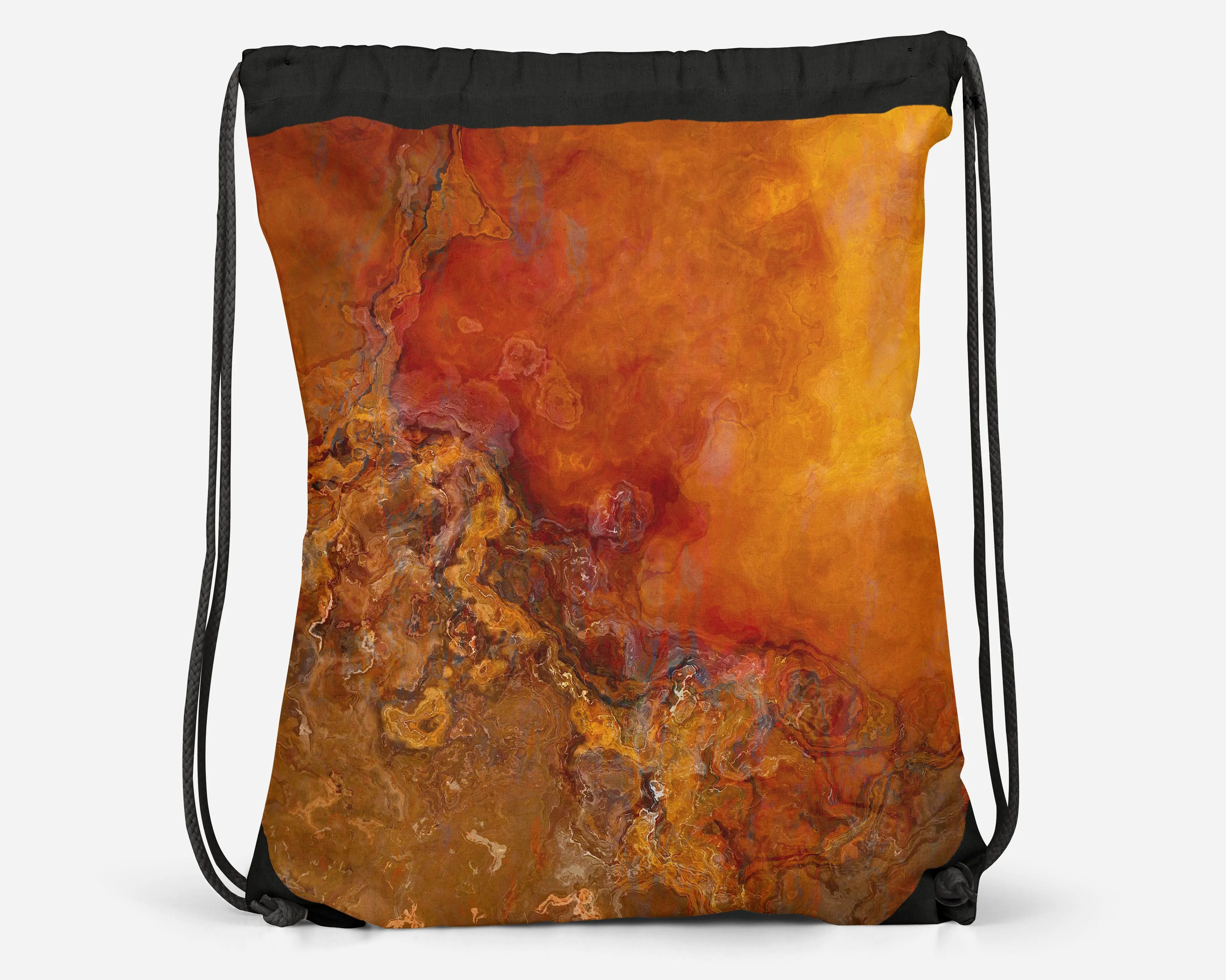 Drawstring Sling Bag, Gold Rush