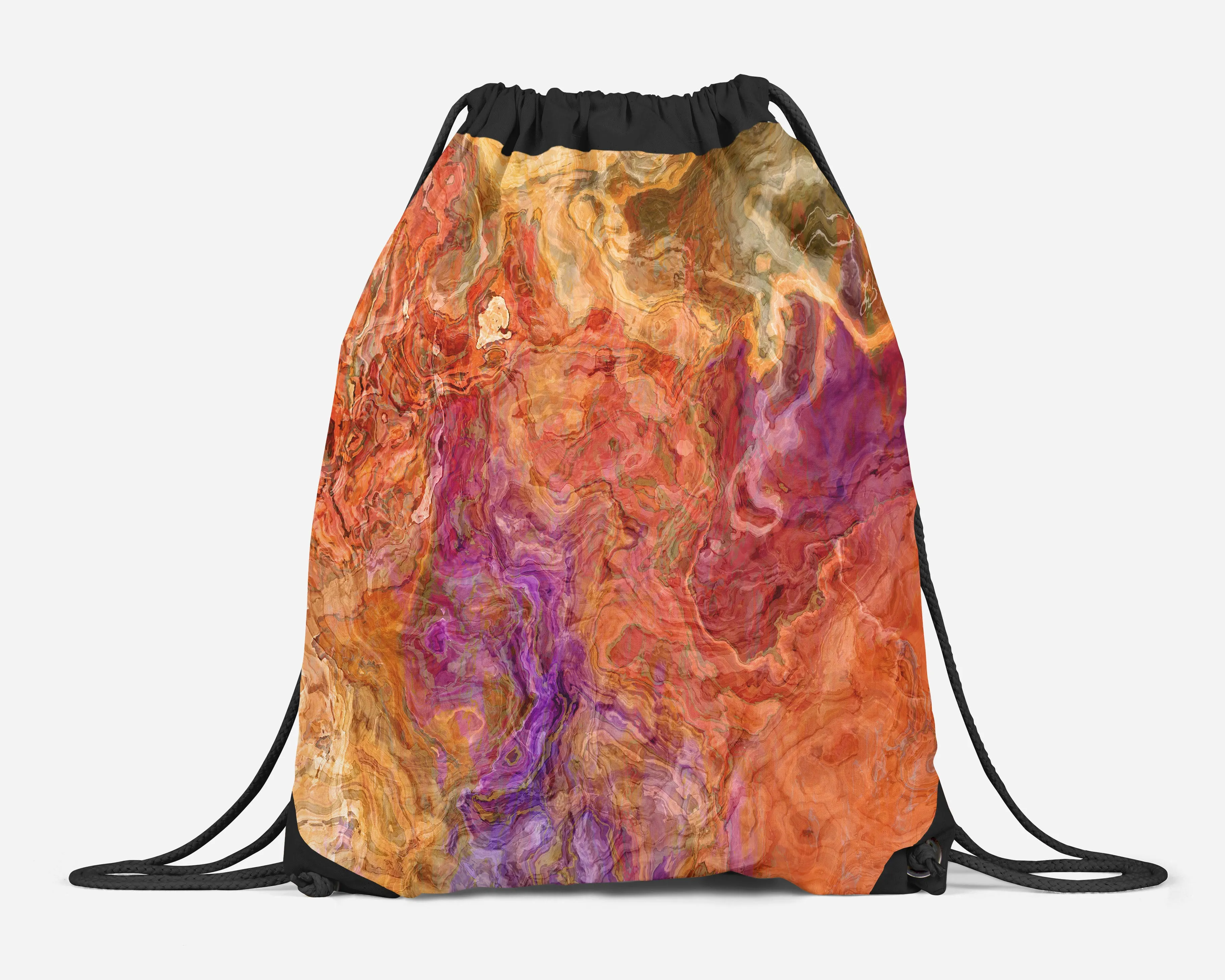 Drawstring Sling Bag, Mediterranean