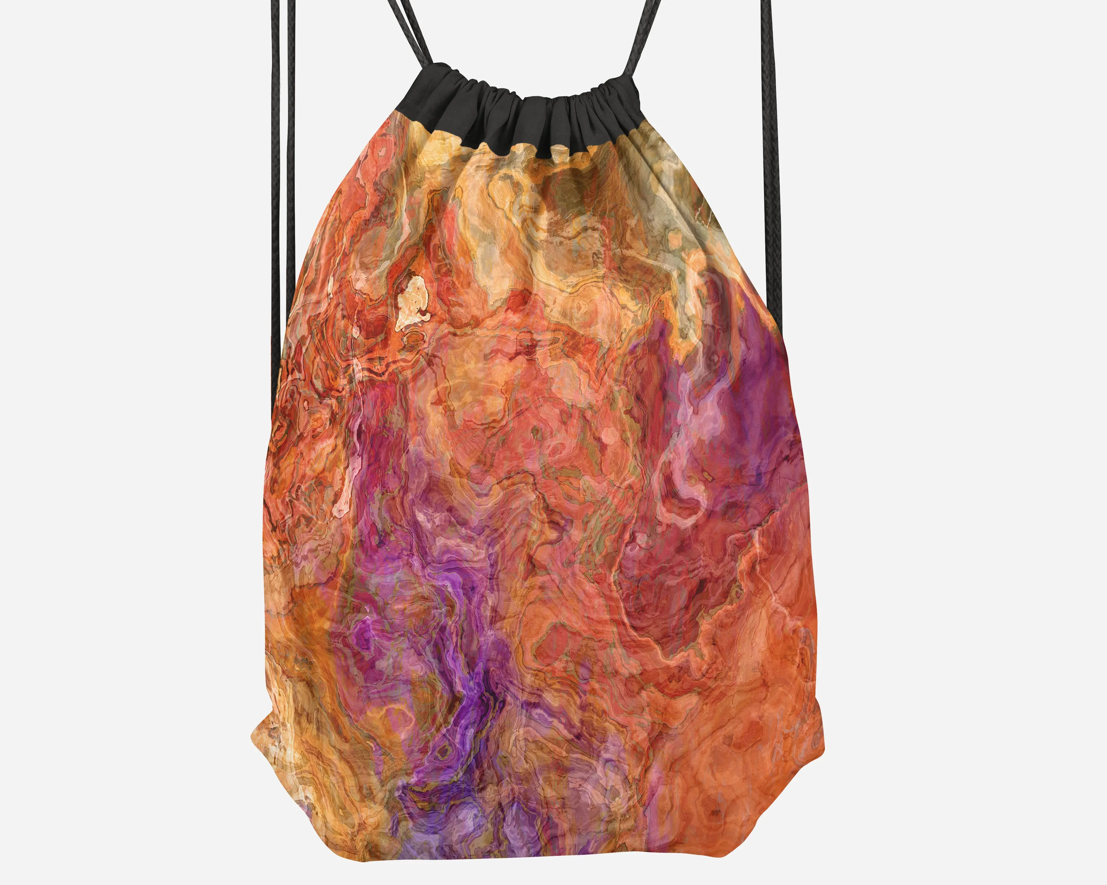 Drawstring Sling Bag, Mediterranean