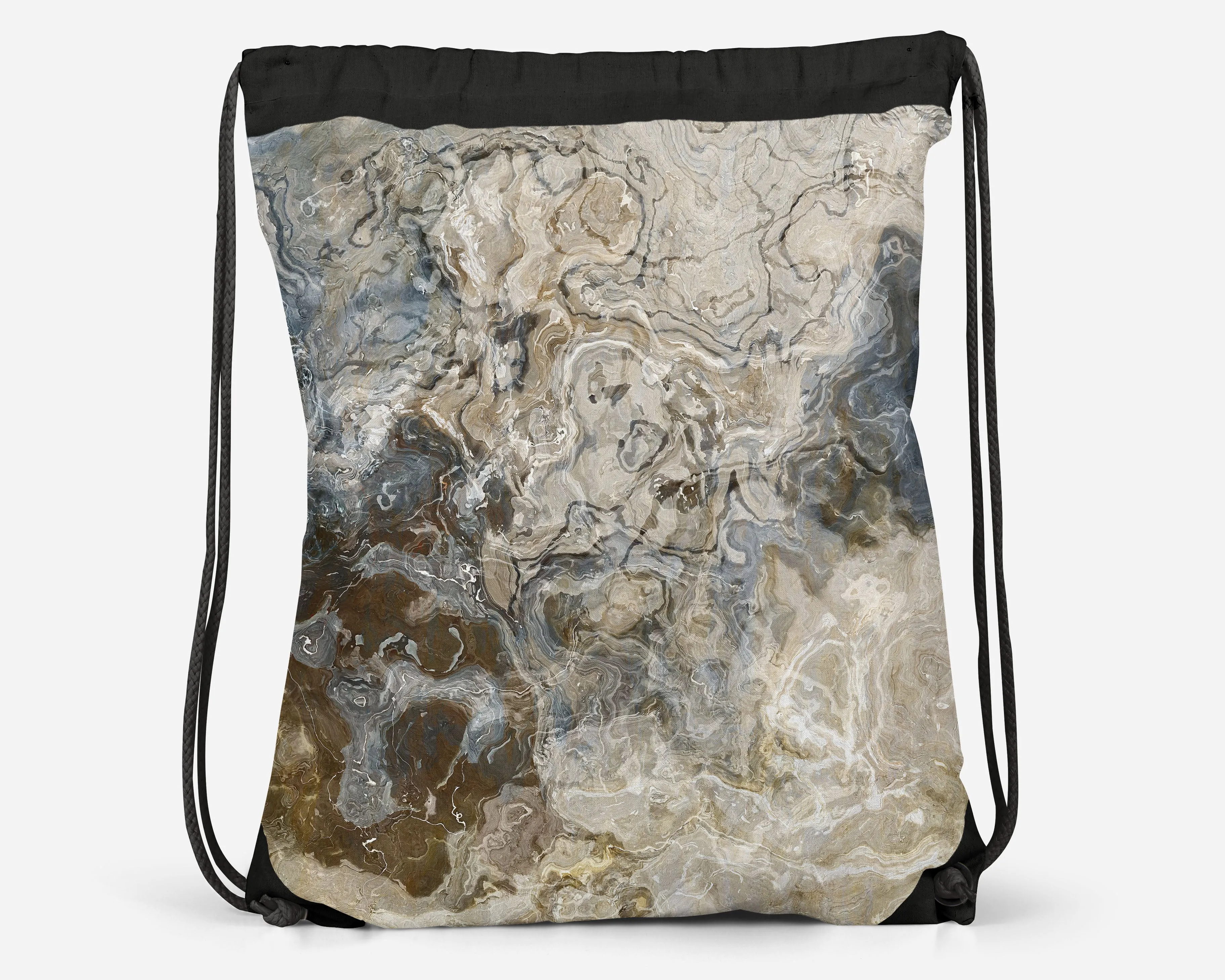 Drawstring Sling Bag, Stone Poem