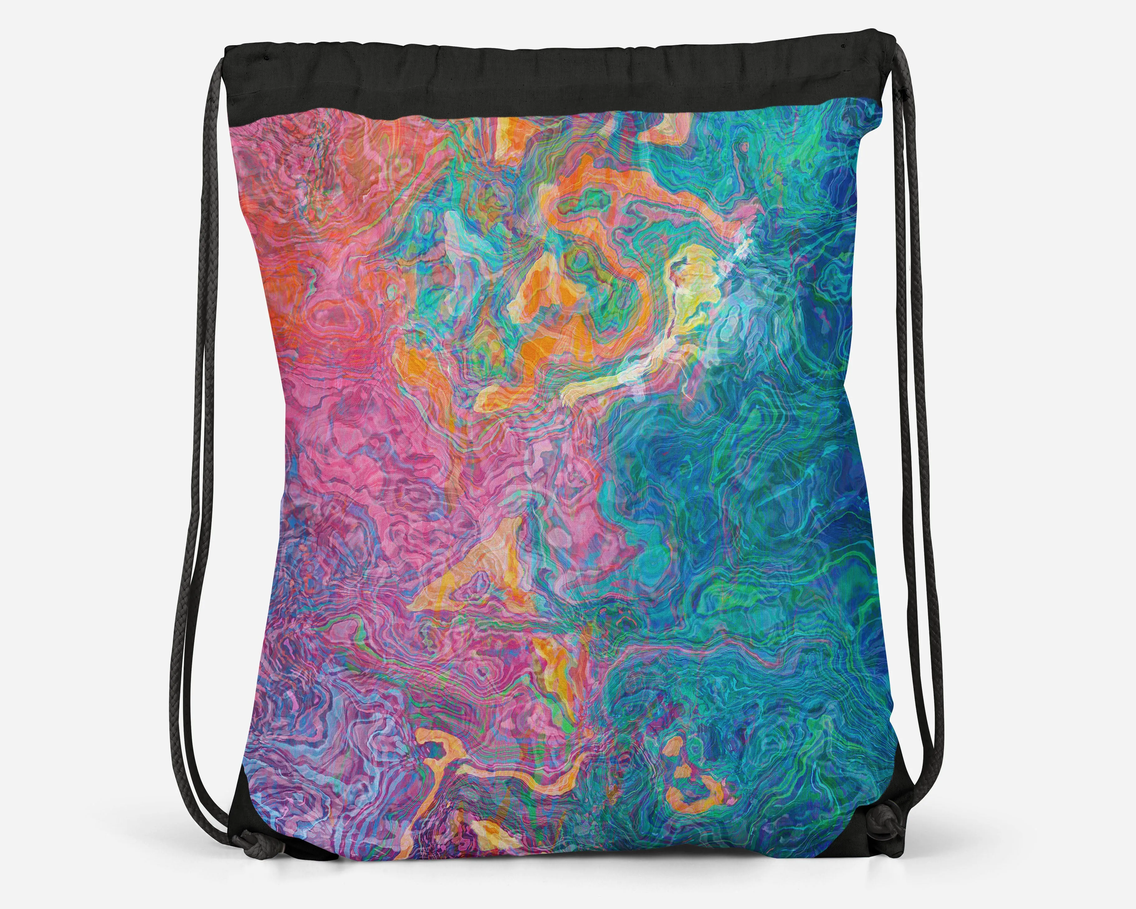 Drawstring Sling Bag, Summer Sunrise