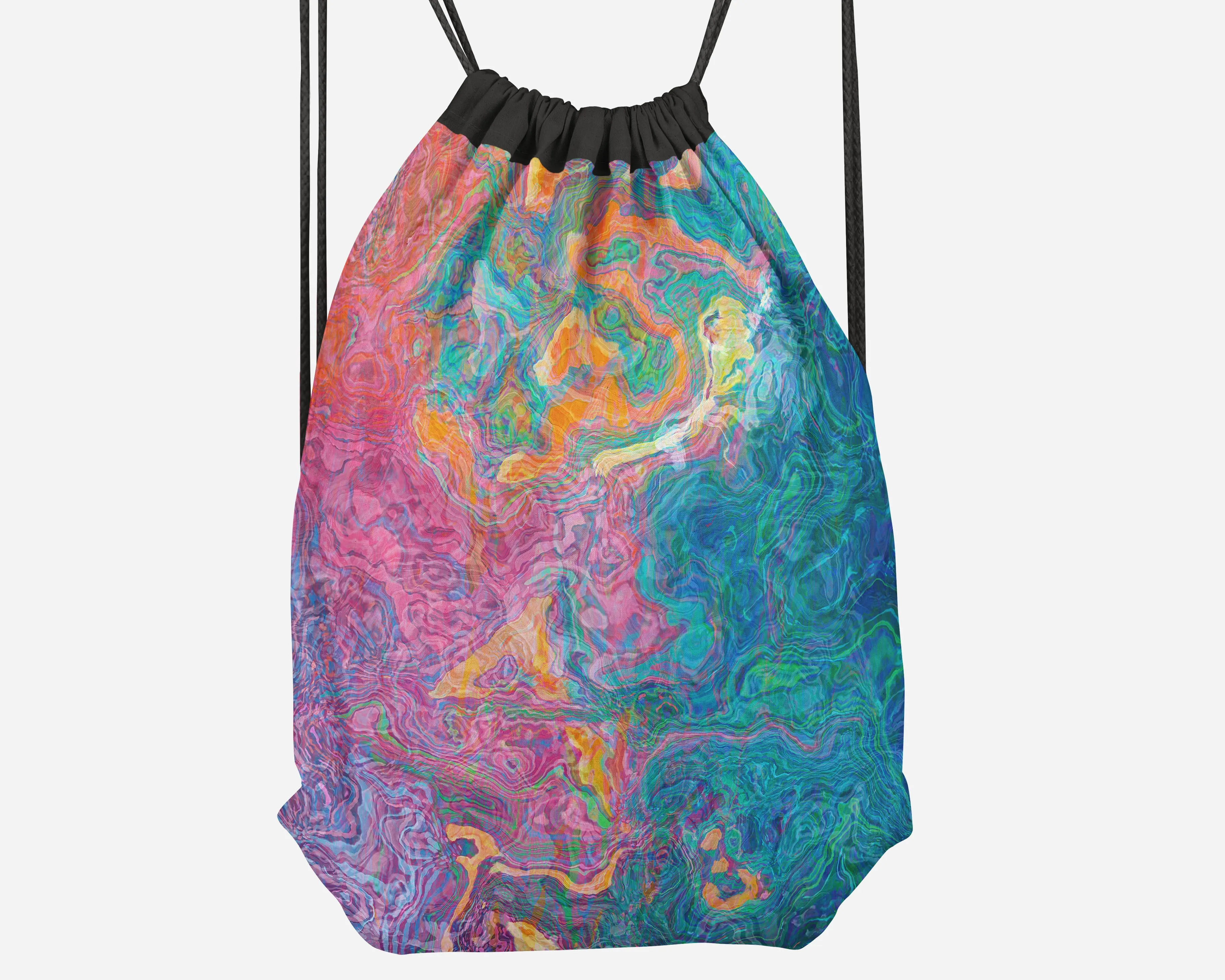 Drawstring Sling Bag, Summer Sunrise