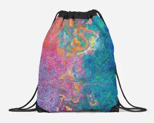 Drawstring Sling Bag, Summer Sunrise