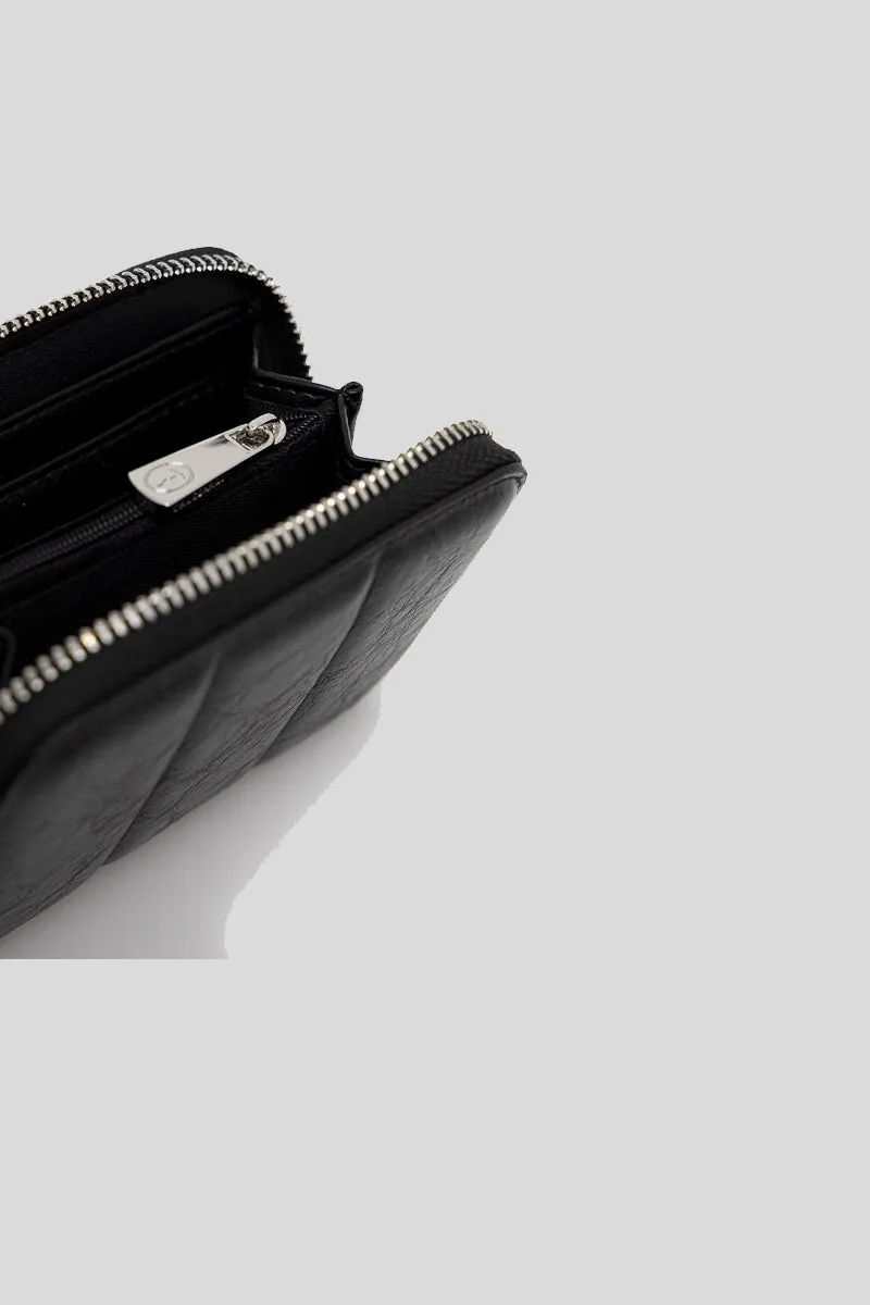 Dune Zip Around Sm Crackle' Pu - Black