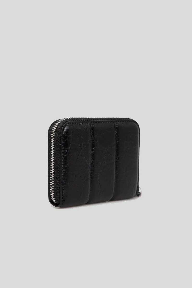 Dune Zip Around Sm Crackle' Pu - Black