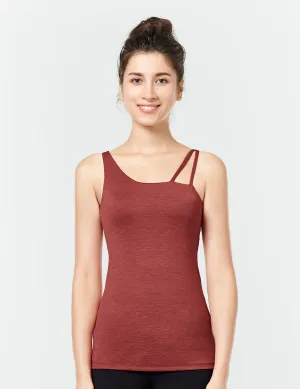 easyoga LA-VEDA Asym V Back Tank - M42 M-Brick red
