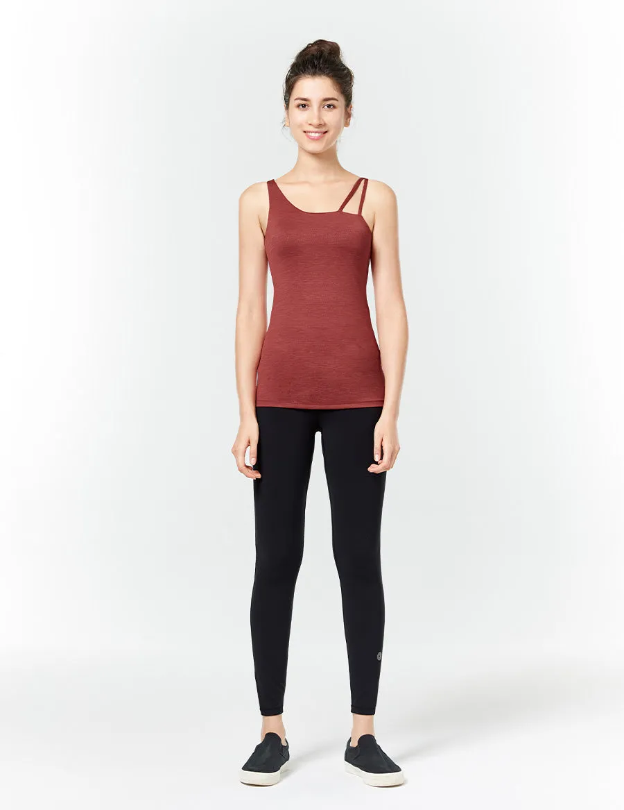 easyoga LA-VEDA Asym V Back Tank - M42 M-Brick red
