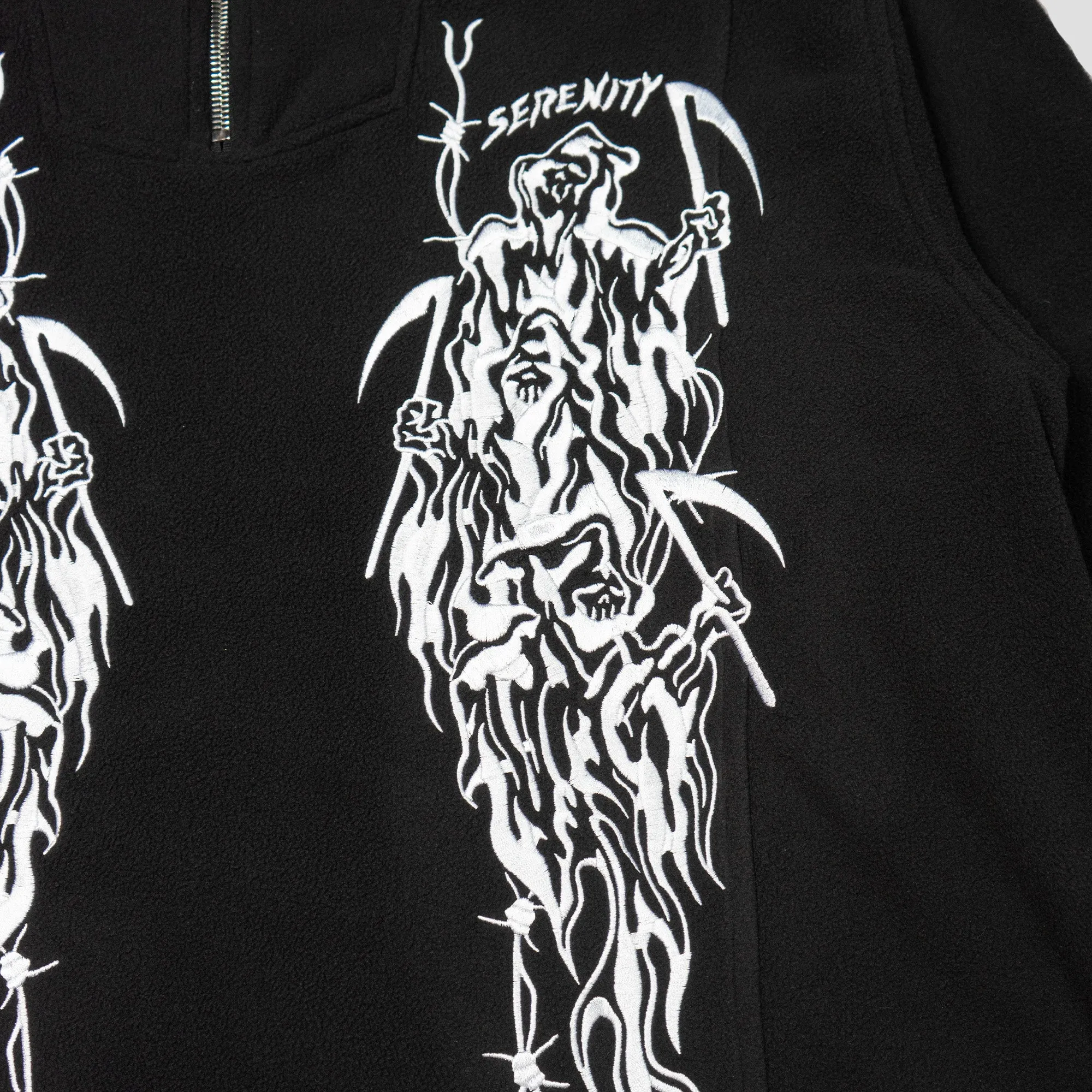 EMBROIDERED JAPANESE 1/4 FLEECE