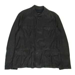 Emporio Armani Leather Field Jacket Size Medium
