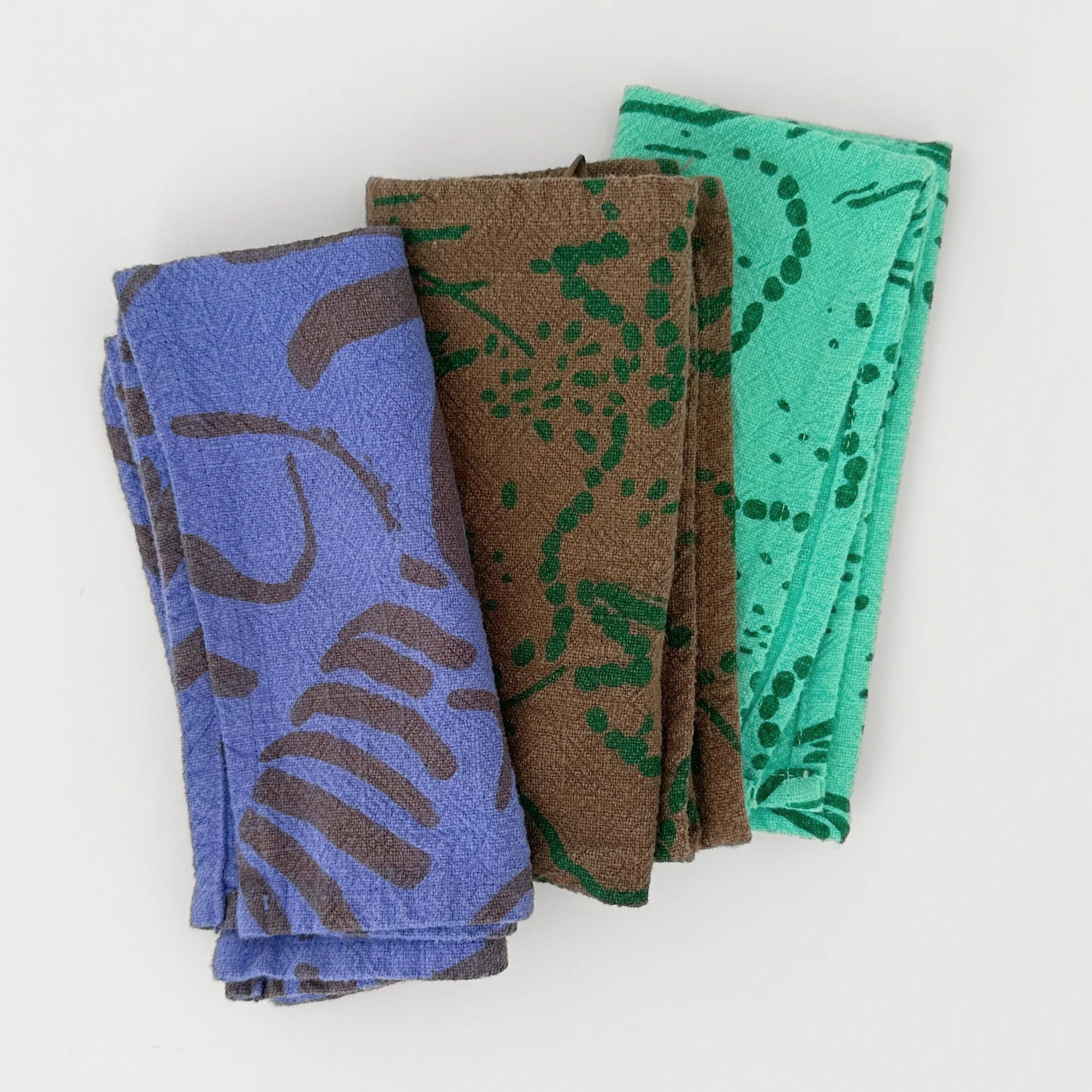 Everyday Napkins - Fold - Camel - Amparo Blue