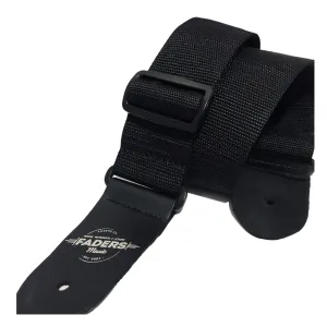 Faders Music Logo Guitar Strap - Black