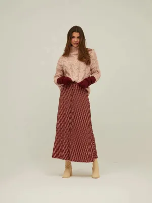 Falda Larga Botones Retro