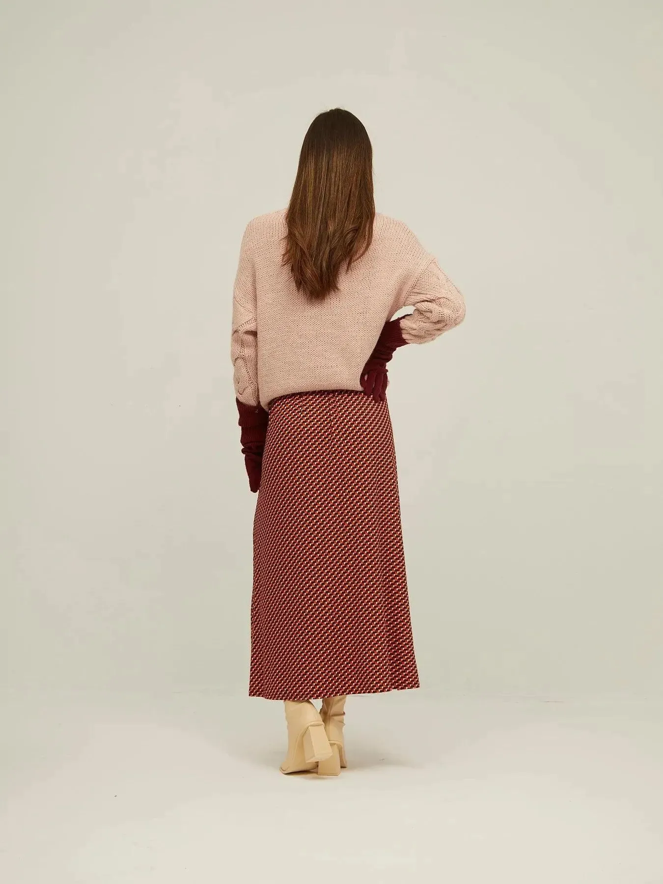 Falda Larga Botones Retro