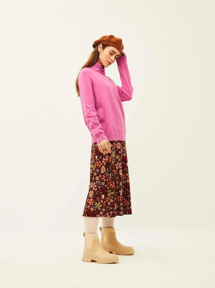 Falda Xantik Midi Garnet Bouquet Bliss