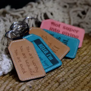 Faux Leather Keyring - Many designs available or create your own