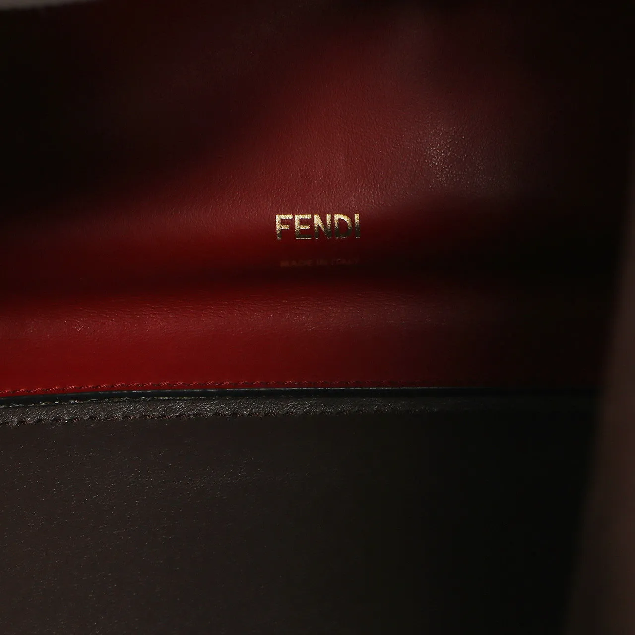 Fendi Black Vitello Seta Medium Peekaboo X-Lite