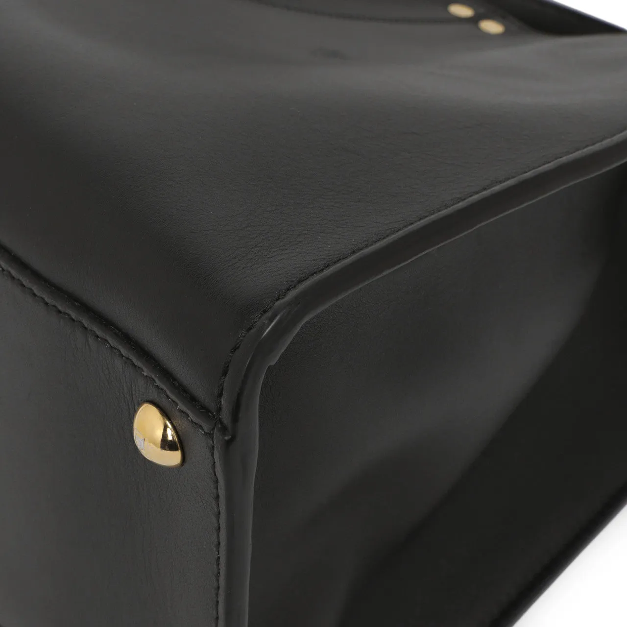 Fendi Black Vitello Seta Medium Peekaboo X-Lite