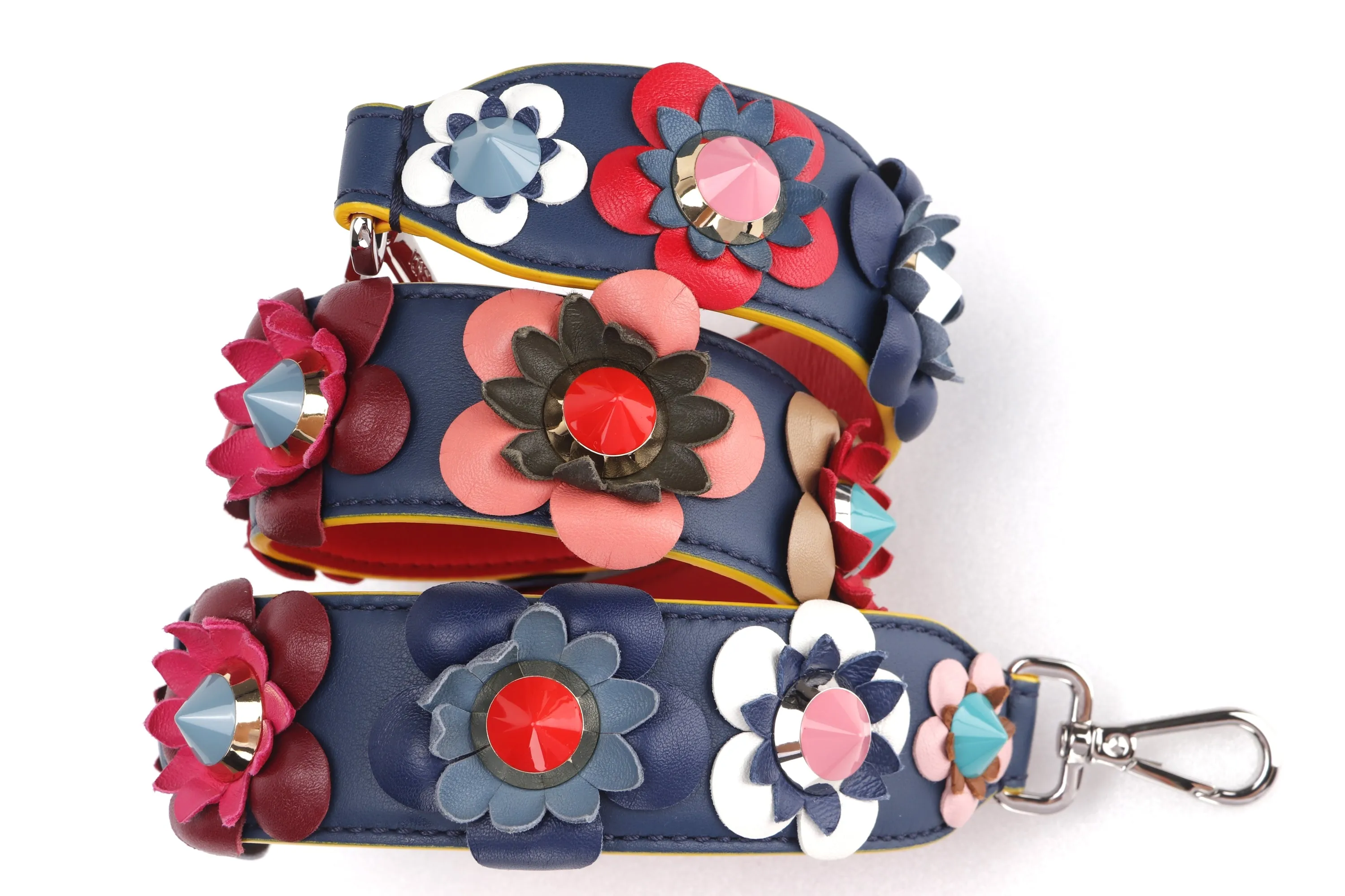 FENDI FLORAL STRAP YOU SILVER HARDWARE, WITH DUST COVER