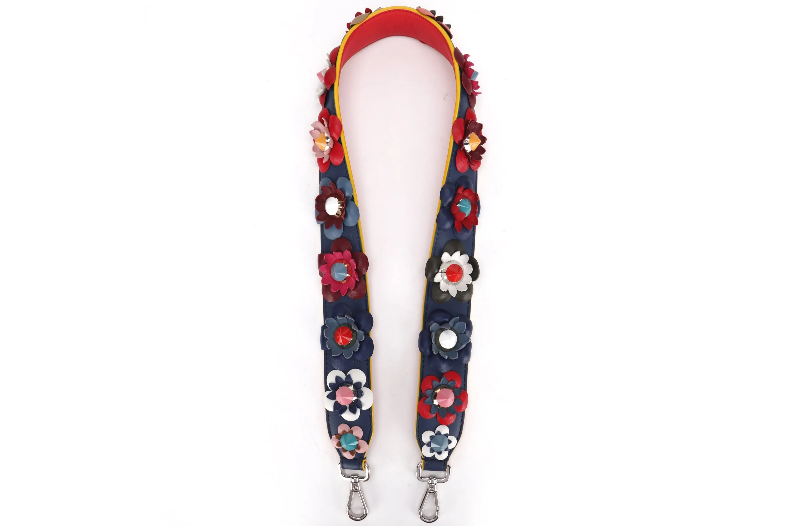 FENDI FLORAL STRAP YOU SILVER HARDWARE, WITH DUST COVER