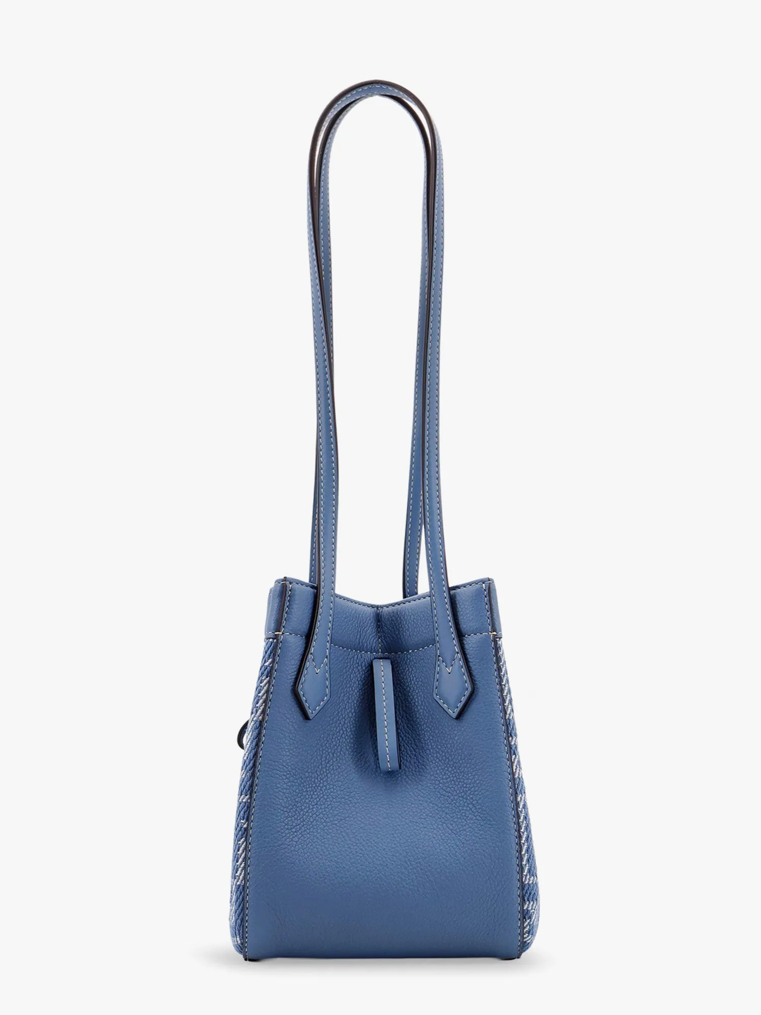 Fendi Origami Mini Leather And Denim Effect Ff Jacquard Transformable Mini Bag