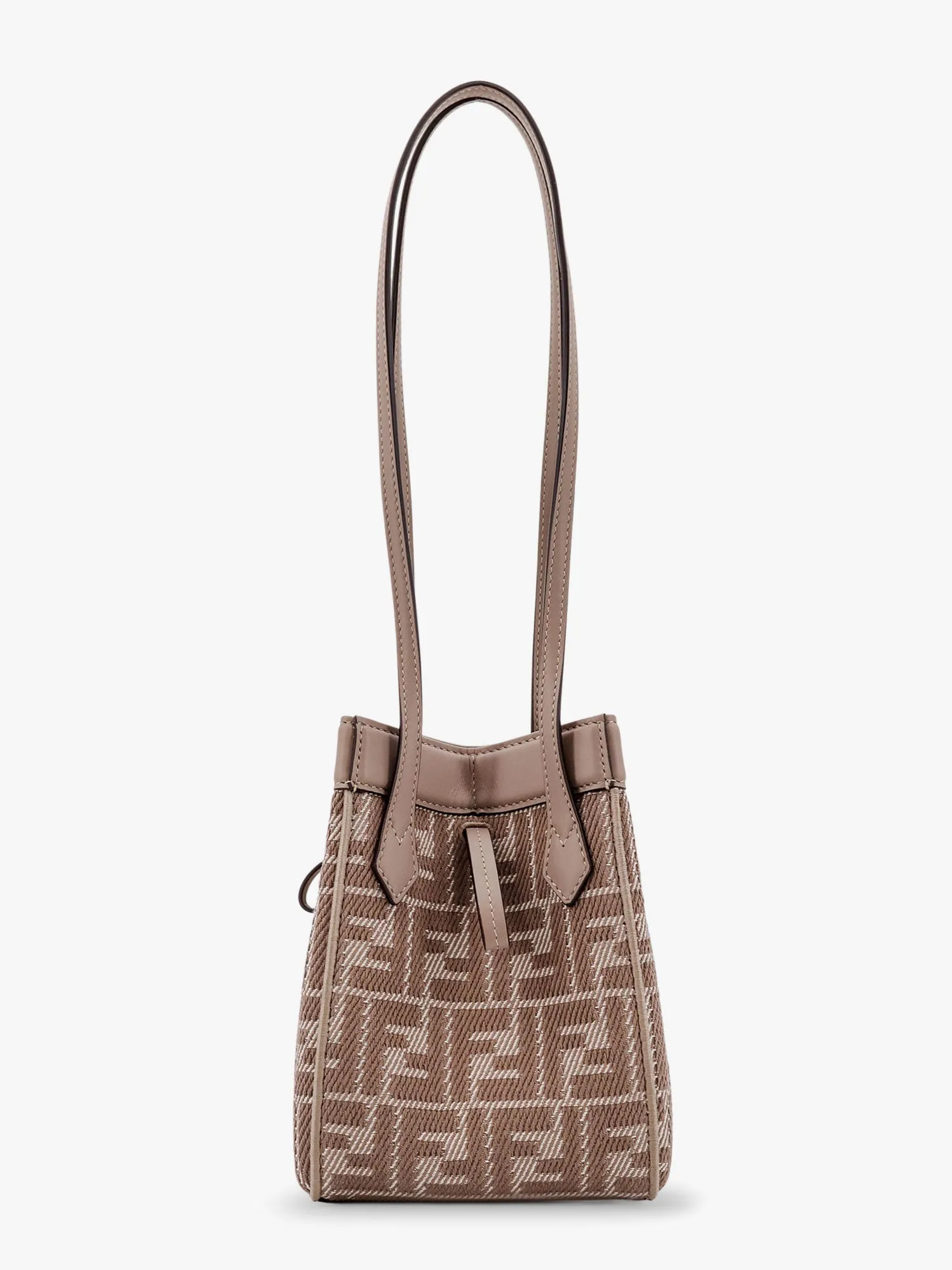 Fendi Origami Mini Leather And Denim Effect Ff Jacquard Transformable Mini Bag