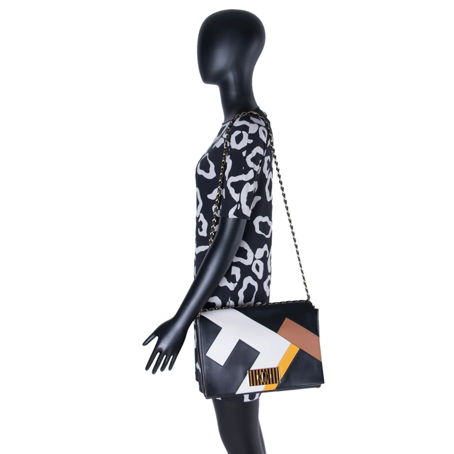 Fendi Pequin Claudia Large Flap