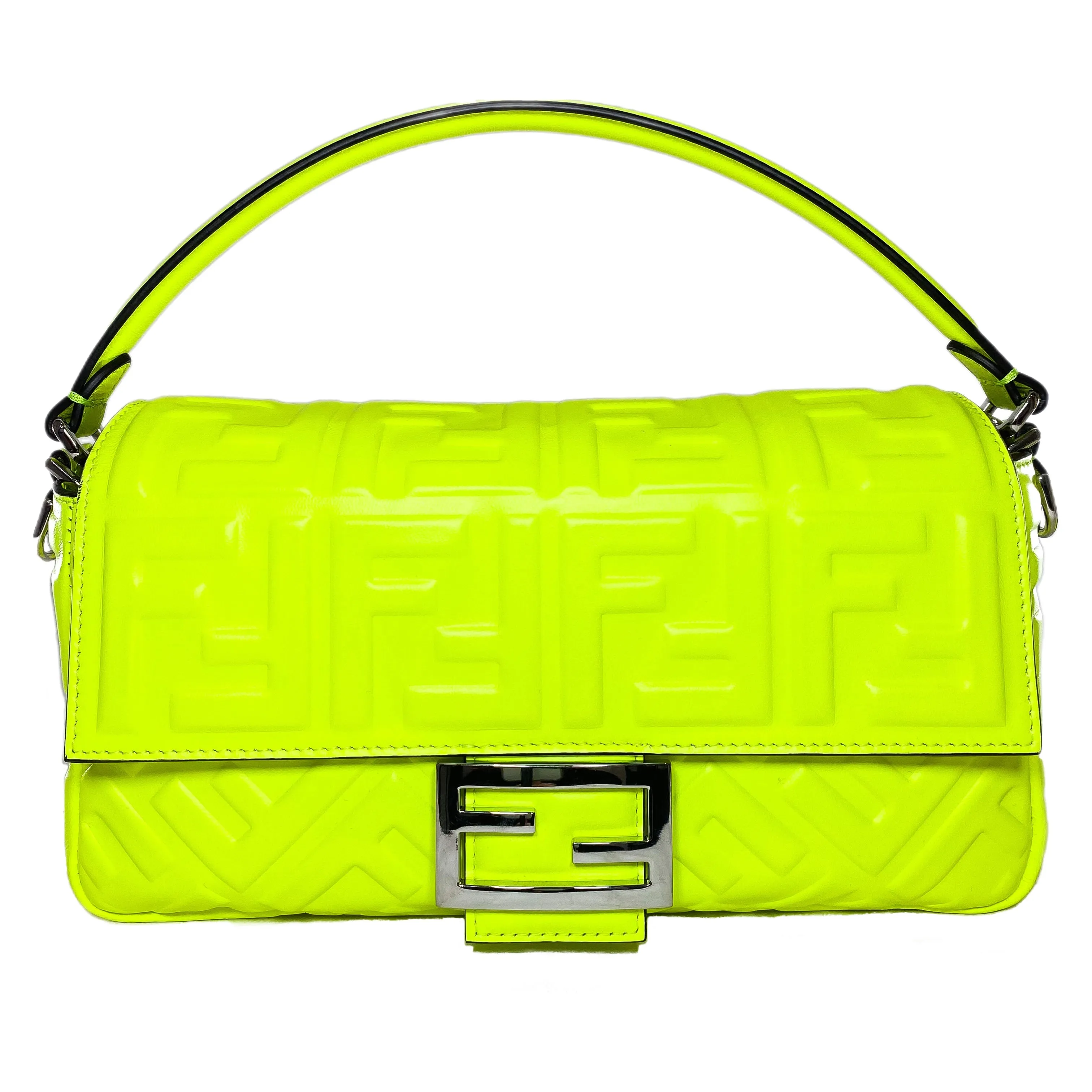 Fendi x Marc Jacobs Neon Yellow Quilted Baguette