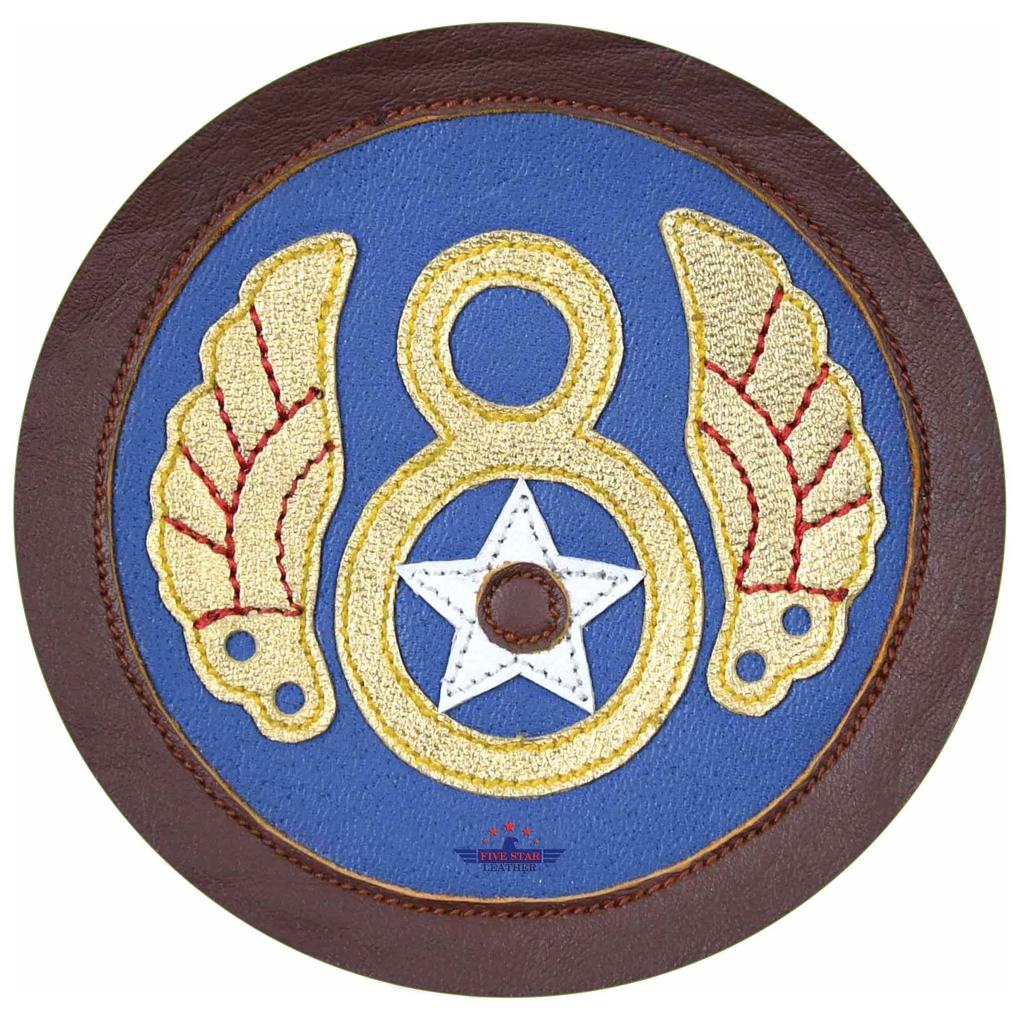 Fivestar Leather US 8th Airforce Hand Made Badge