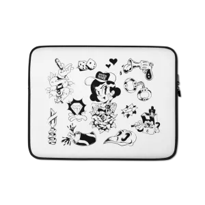 Flash Tattoo Laptop Sleeve (White)