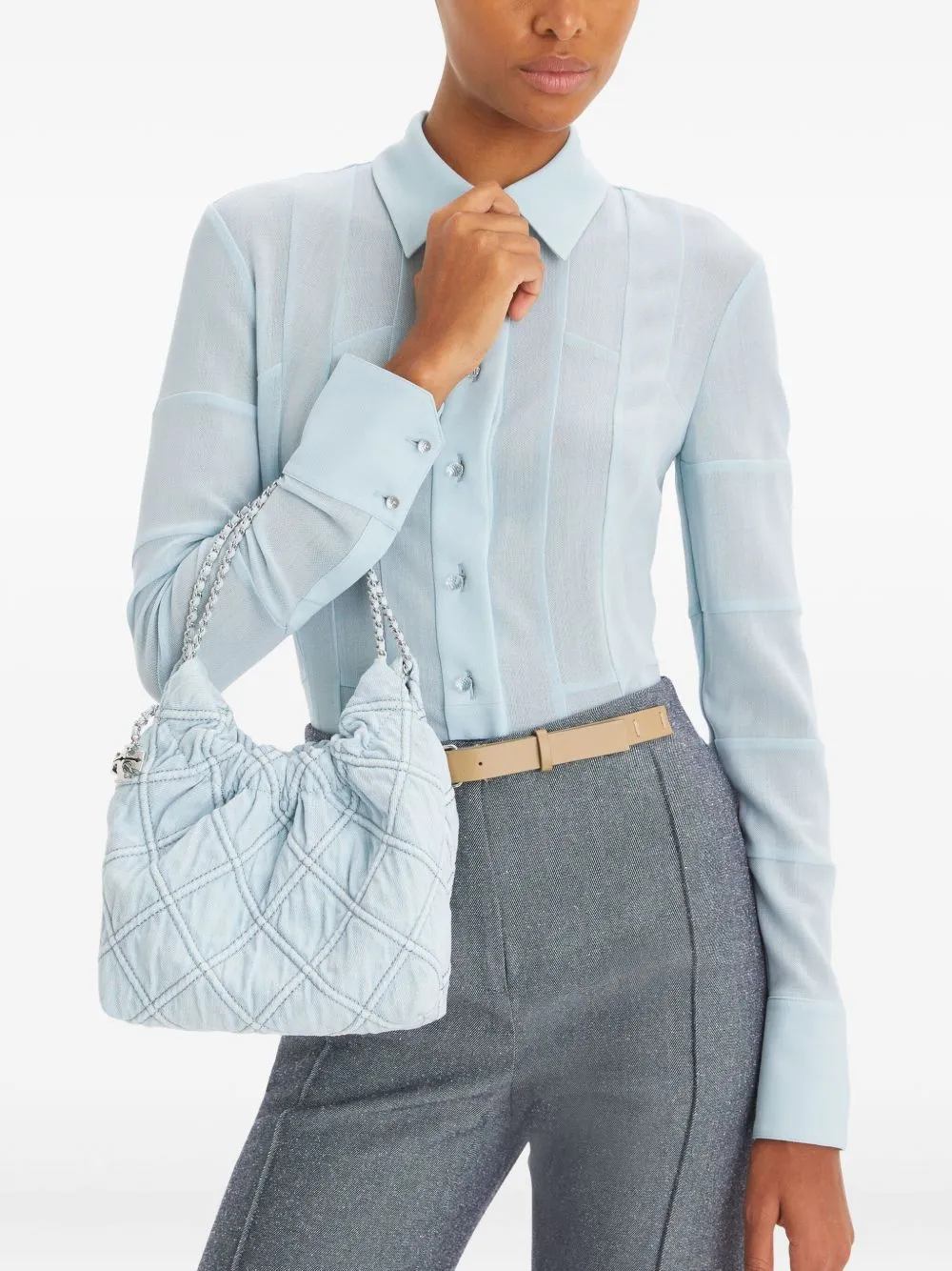 Fleming leather mini hobo bag