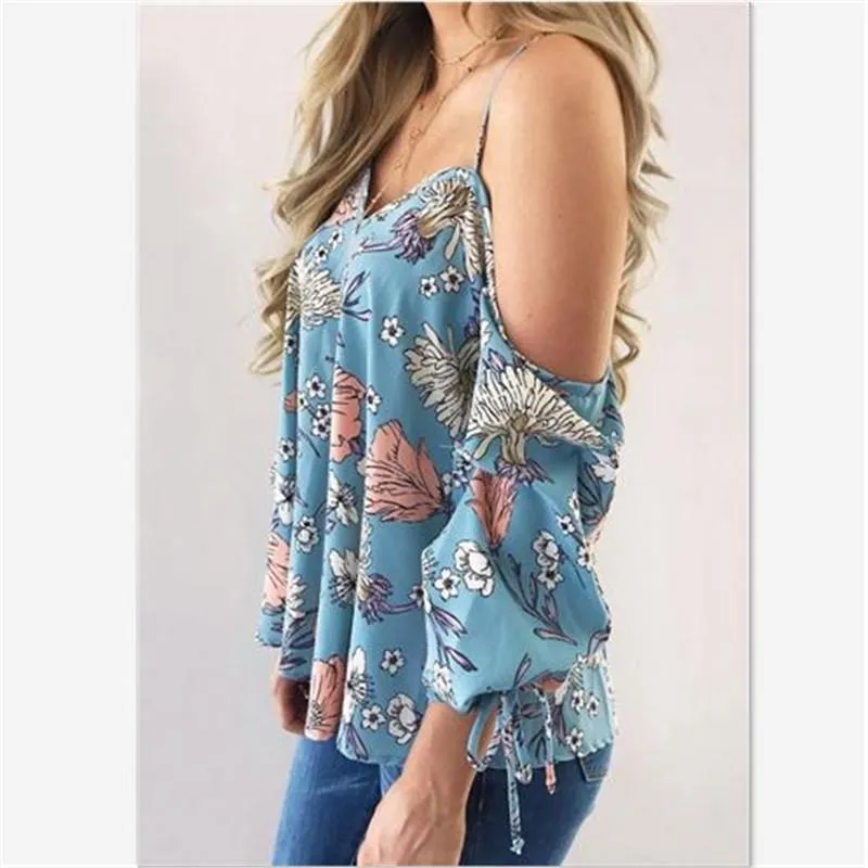 Floral Spaghetti Strap Off-Shoulder