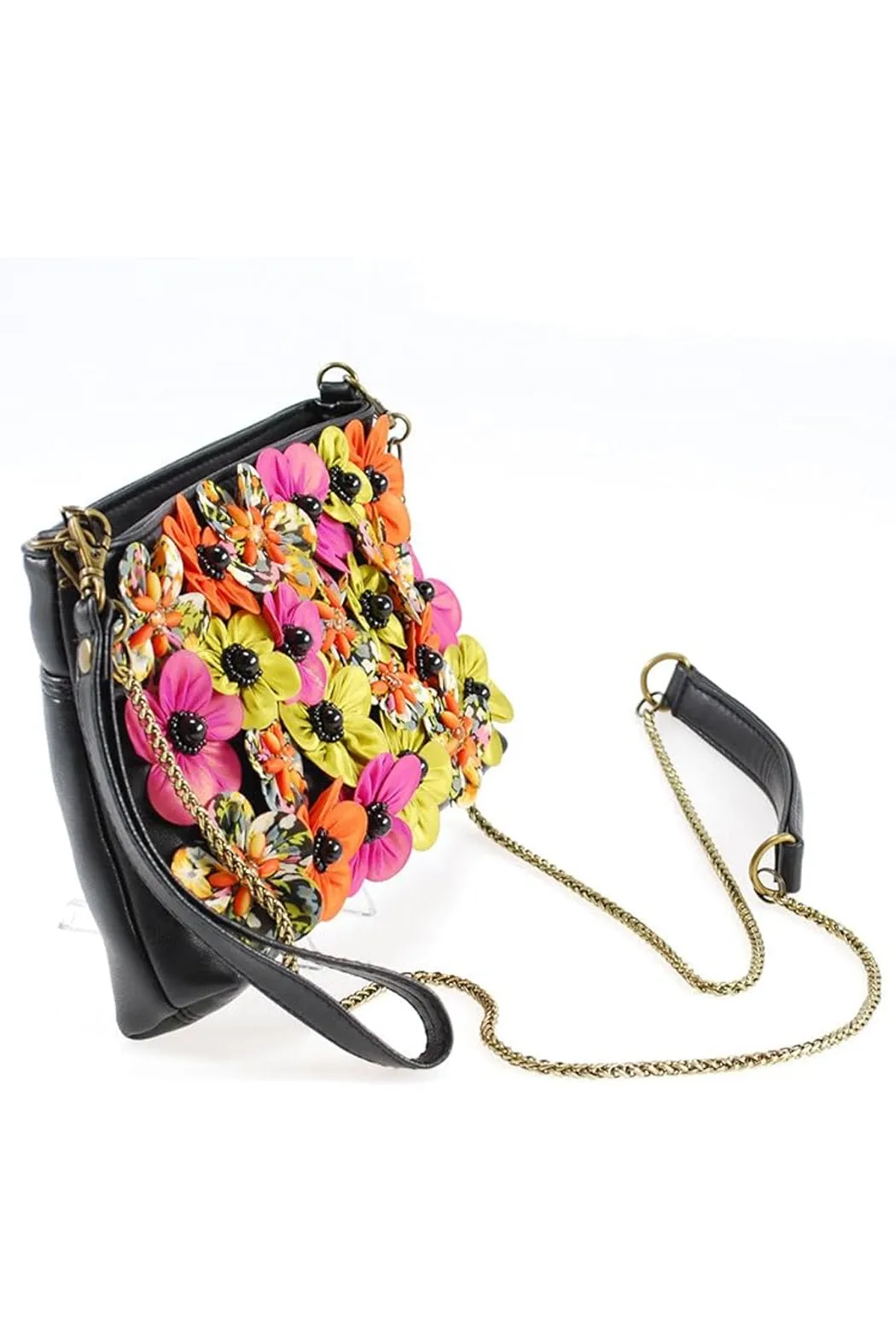 Flower Child Mini Beaded Crossbody
